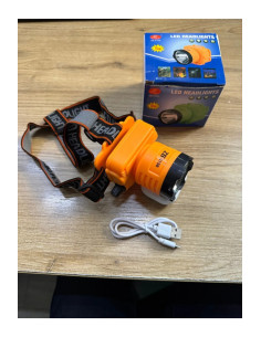 Şarjlı 5W LED Kafa Feneri - Kademeli Işık Ayarı & Su...