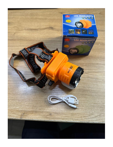 Şarjlı 5W LED Kafa Feneri - Kademeli Işık Ayarı & Su Geçirmez