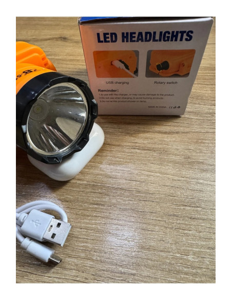 Şarjlı 5W LED Kafa Feneri - Kademeli Işık Ayarı & Su Geçirmez