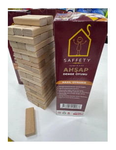 Saffety 54 Parça Ahşap Denge Oyunu - Klasik Cenga Seti 2